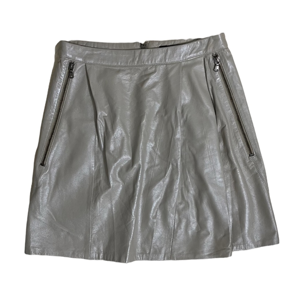 LaMarque Leather A-Line Mini Skirt
